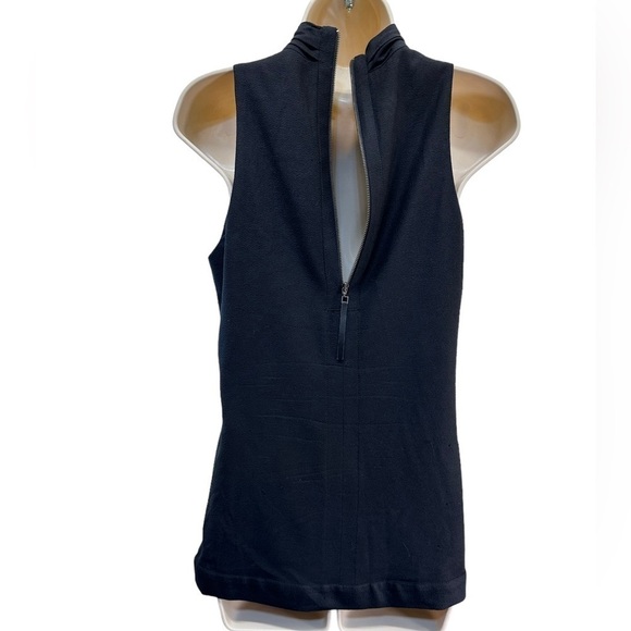 Helmut Lang Sleeveless Draped Top Black Back Zip - Picture 10 of 11